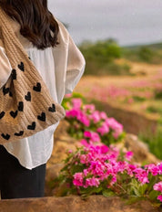 the heart of mocha crochet tote
