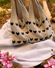 the heart of mocha crochet tote