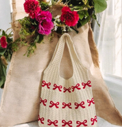 red threads forever crochet tote