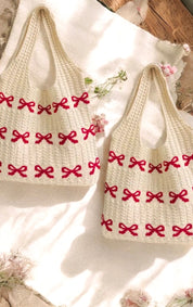 red threads forever crochet tote
