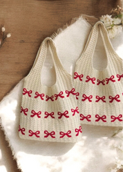 red threads forever crochet tote